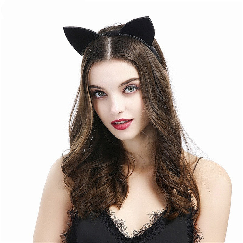 BANDEAU "OREILLES DE CHAT NOIRES"