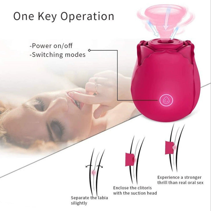 Vibrating Suction Rose – Suction & Vibration Clitoral Stimulator