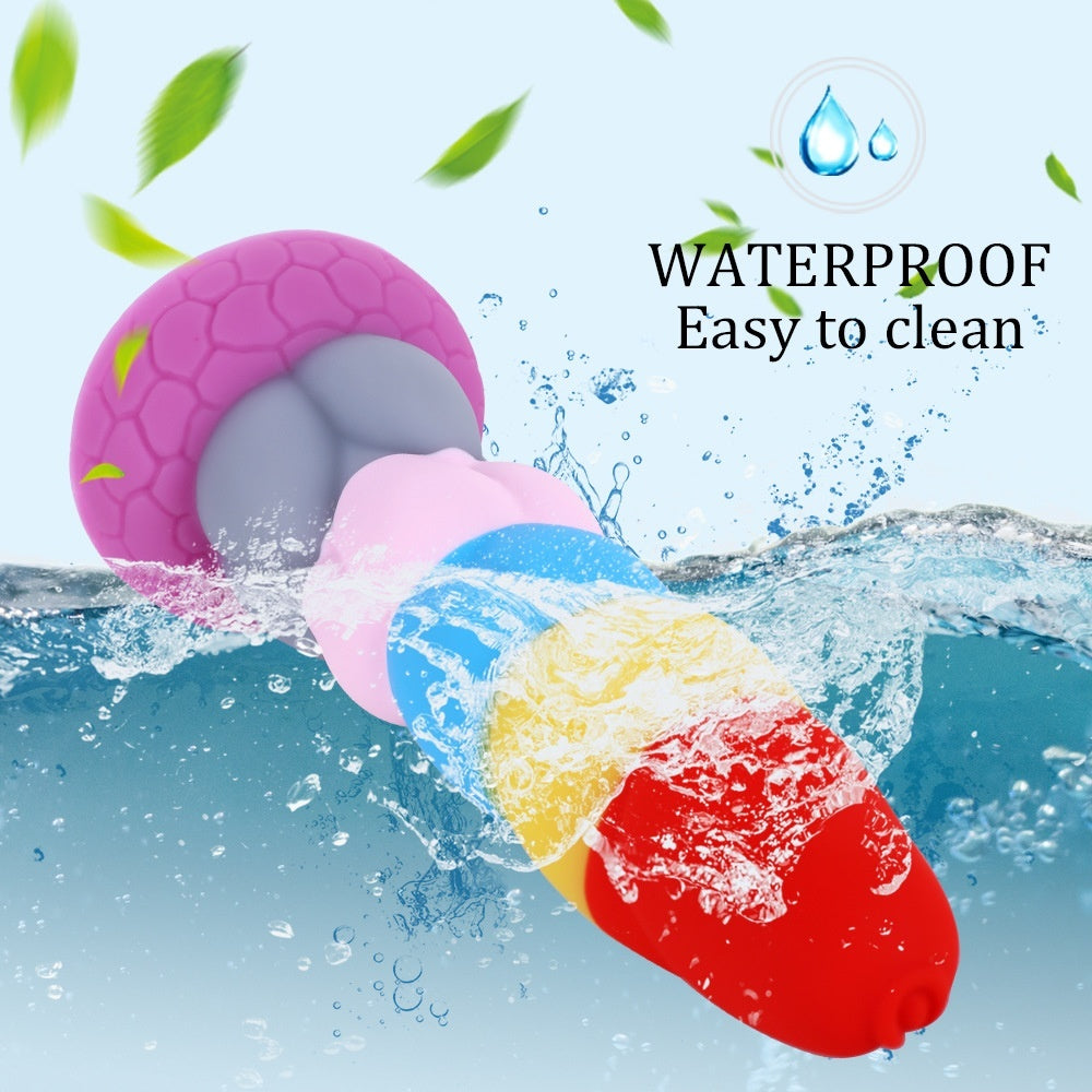 GODE DILDO ARC-EN-CIEL SILICONE ULTRA DOUX AVEC VENTOUSE (MODÈLE FANTASY) CJ