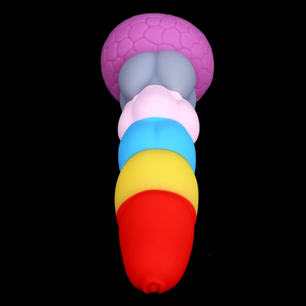 GODE DILDO ARC-EN-CIEL SILICONE ULTRA DOUX AVEC VENTOUSE (MODÈLE FANTASY)
