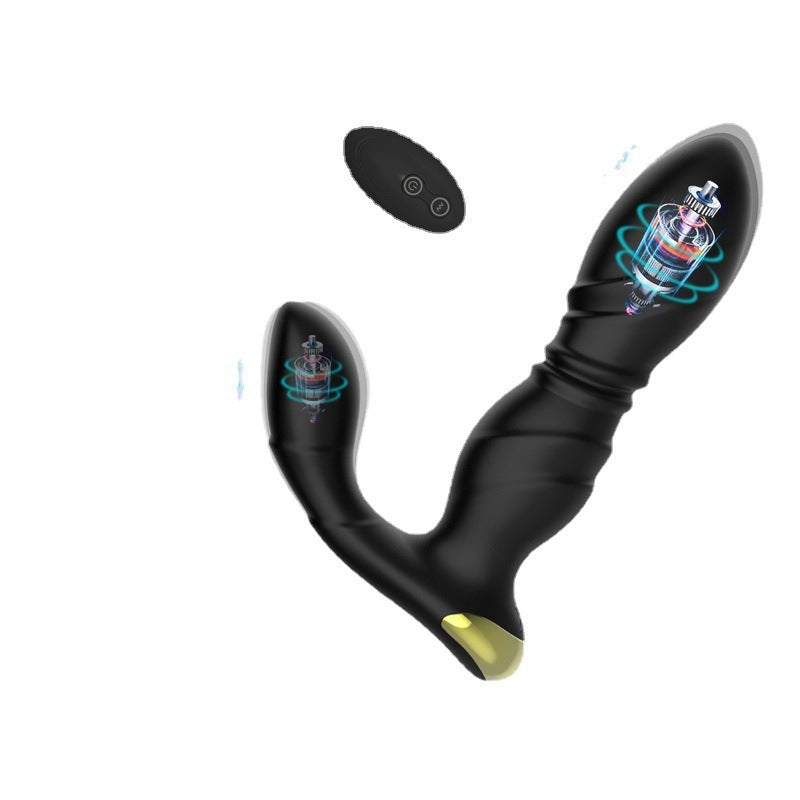 Plug Téléscopique à Double Vibration – Stimulation Anale & Vaginale pour Hommes et Femmes