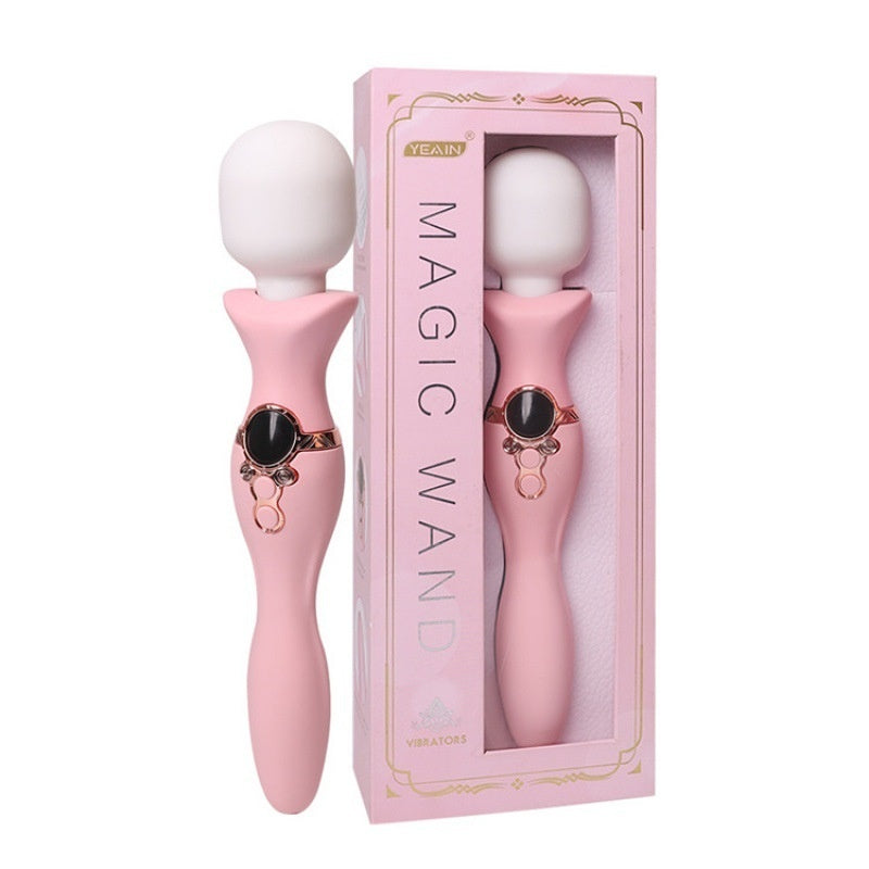 Electric Clitoral Stimulator with Textured Heads (Pink/Black)