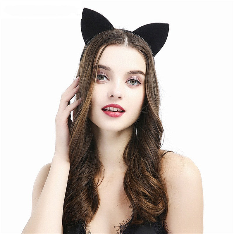 BANDEAU "OREILLES DE CHAT NOIRES"
