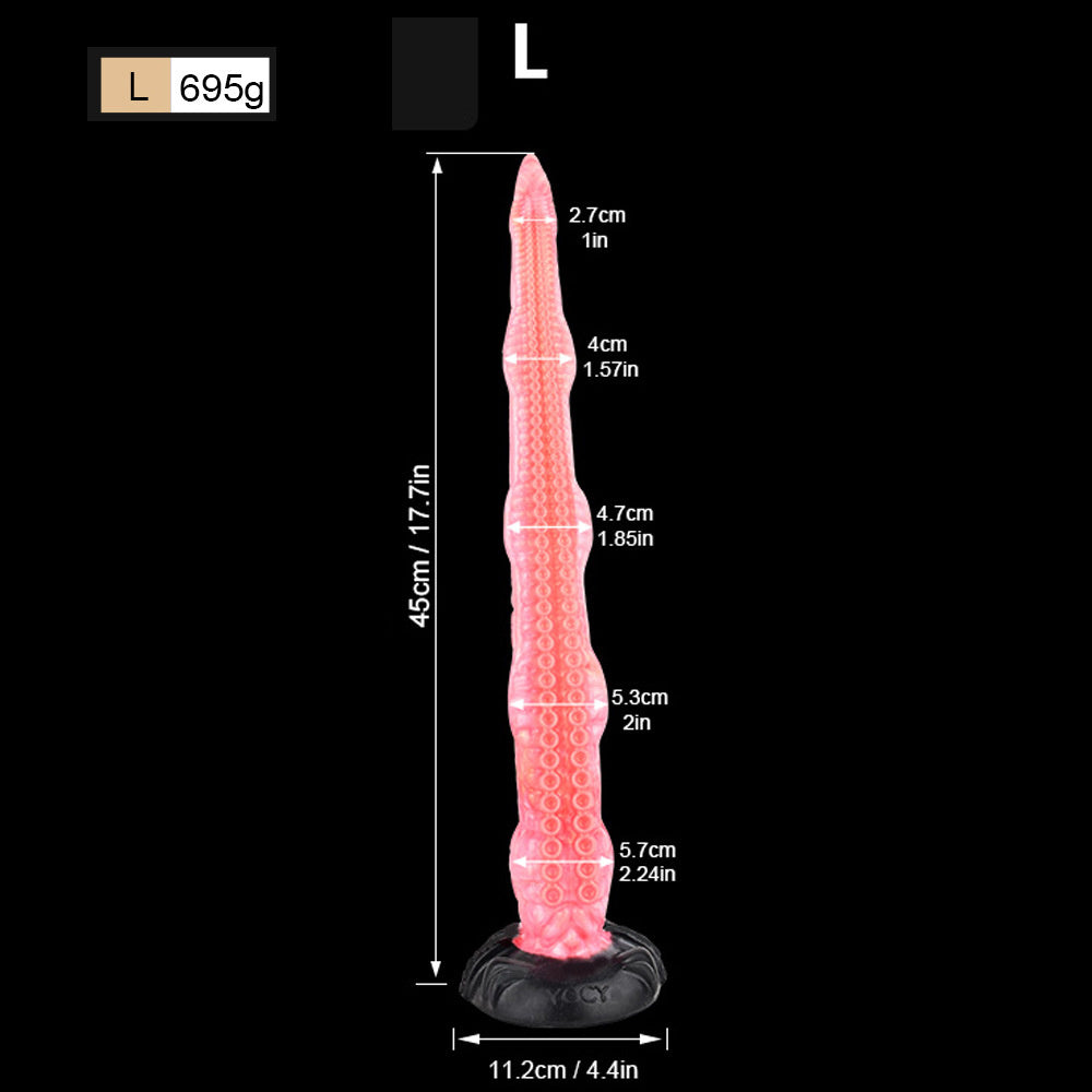 Dildo Gode Pieuvre Octopus Silicone Ultra-Souple choix de 28 à 55 cm (Tailles S à XL)