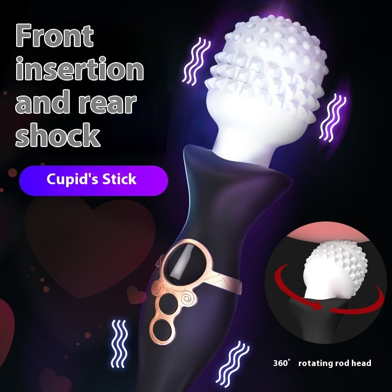 Electric Clitoral Stimulator with Textured Heads (Pink/Black)