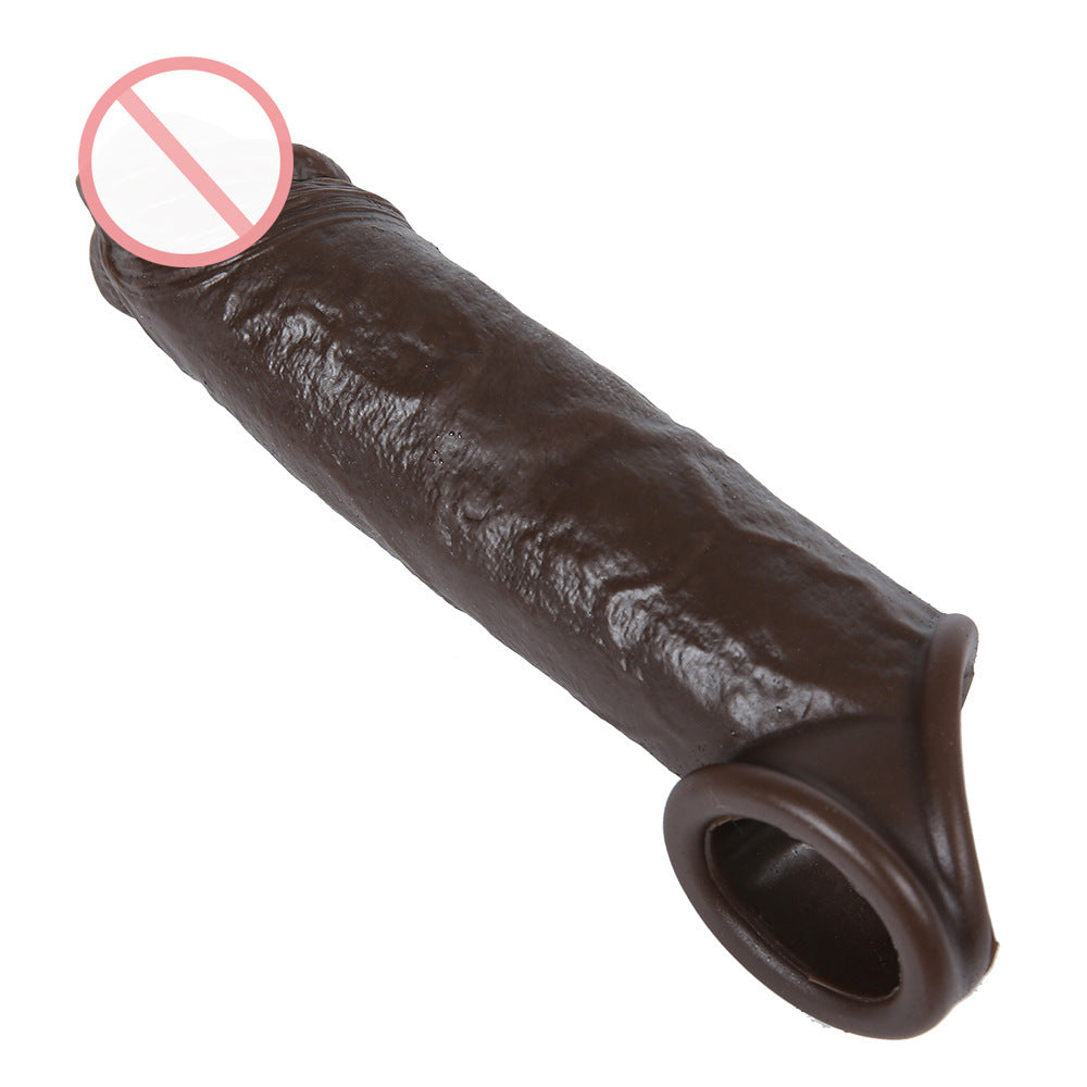 Gaine pénienne Silicone Extensible “Exotic Black” – Taille Unique pour Agrandir le Pénis ou un godePlaisirs intenses en solo ou à deux