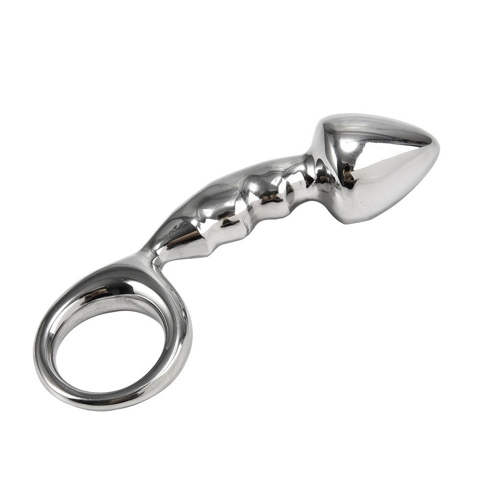 PLUG ANAL EN INOX CHIRURGICAL AVEC POIGNÉE POUR HOMME OU FEMME