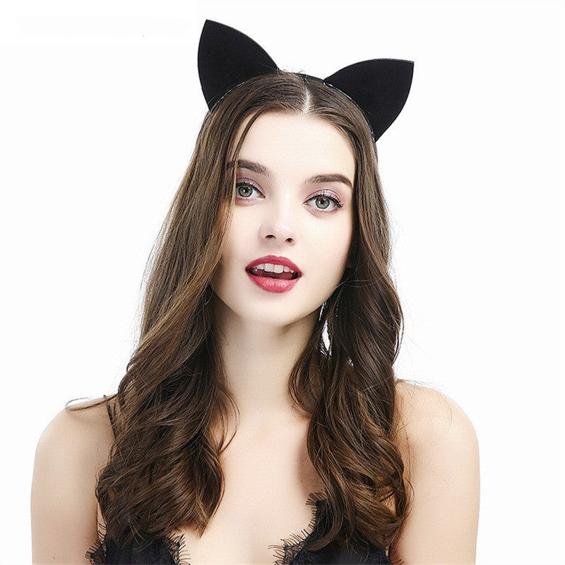 BANDEAU "OREILLES DE CHAT NOIRES"