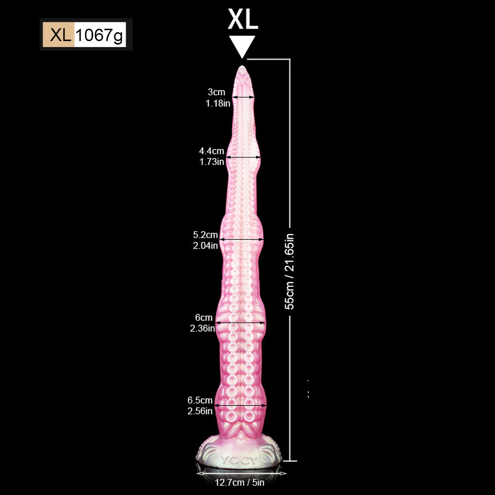 Dildo Gode Pieuvre Octopus Silicone Ultra-Souple choix de 28 à 55 cm (Tailles S à XL)