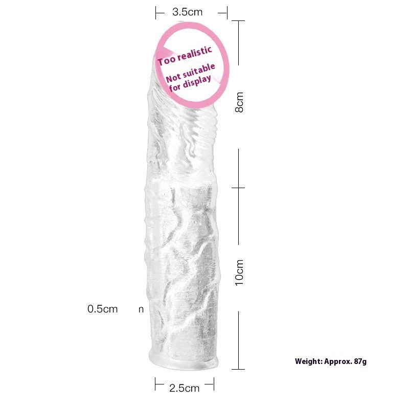 Gaine Pénienne “Hollow Cover” Ultra-Extensible & Sans Congestion – Extension pénis & Adaptateur Gode en TPE