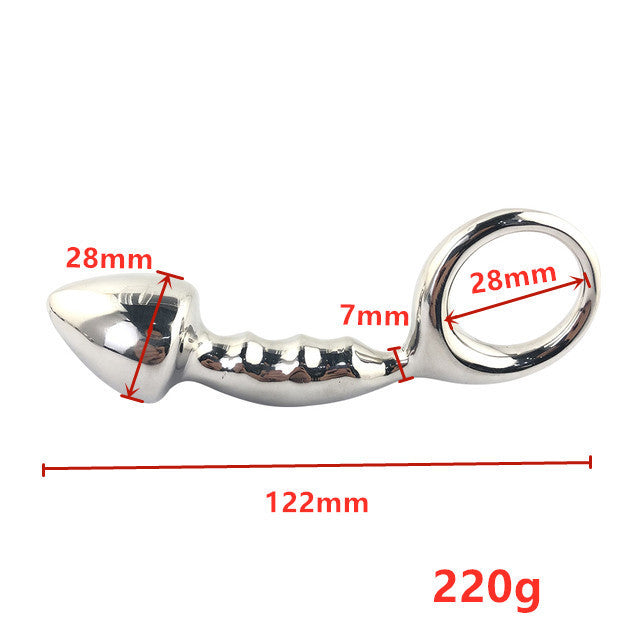 PLUG ANAL EN INOX CHIRURGICAL AVEC POIGNÉE POUR HOMME OU FEMME