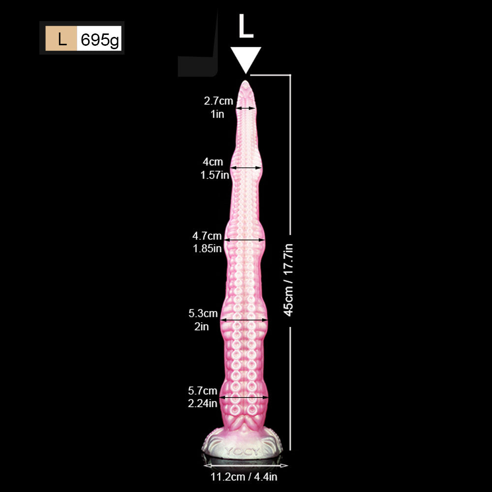 Dildo Gode Pieuvre Octopus Silicone Ultra-Souple choix de 28 à 55 cm (Tailles S à XL)