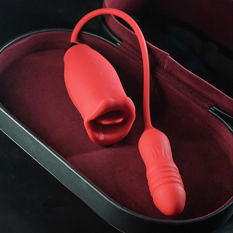 CLIMAX Stimulateur MAX Vibromasseur et Langue Vibrante et Téléscopique – Contrôle Sans Fil