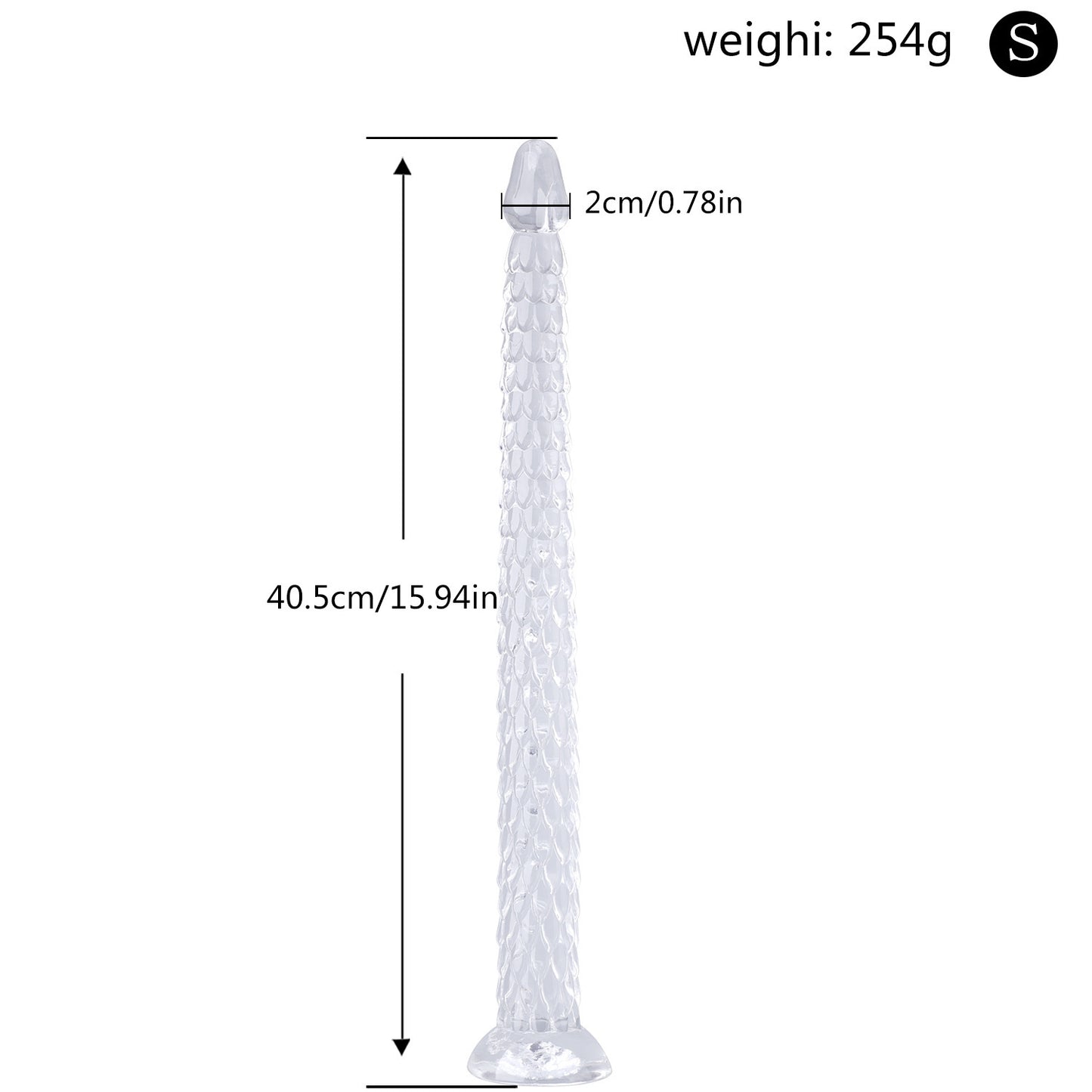 Gode Dragon “Draco Serpentis” Translucide – 3 Tailles (S 40,5 cm • M 48,5 cm • L 57,5 cm) pour Sensations Extrêmes
