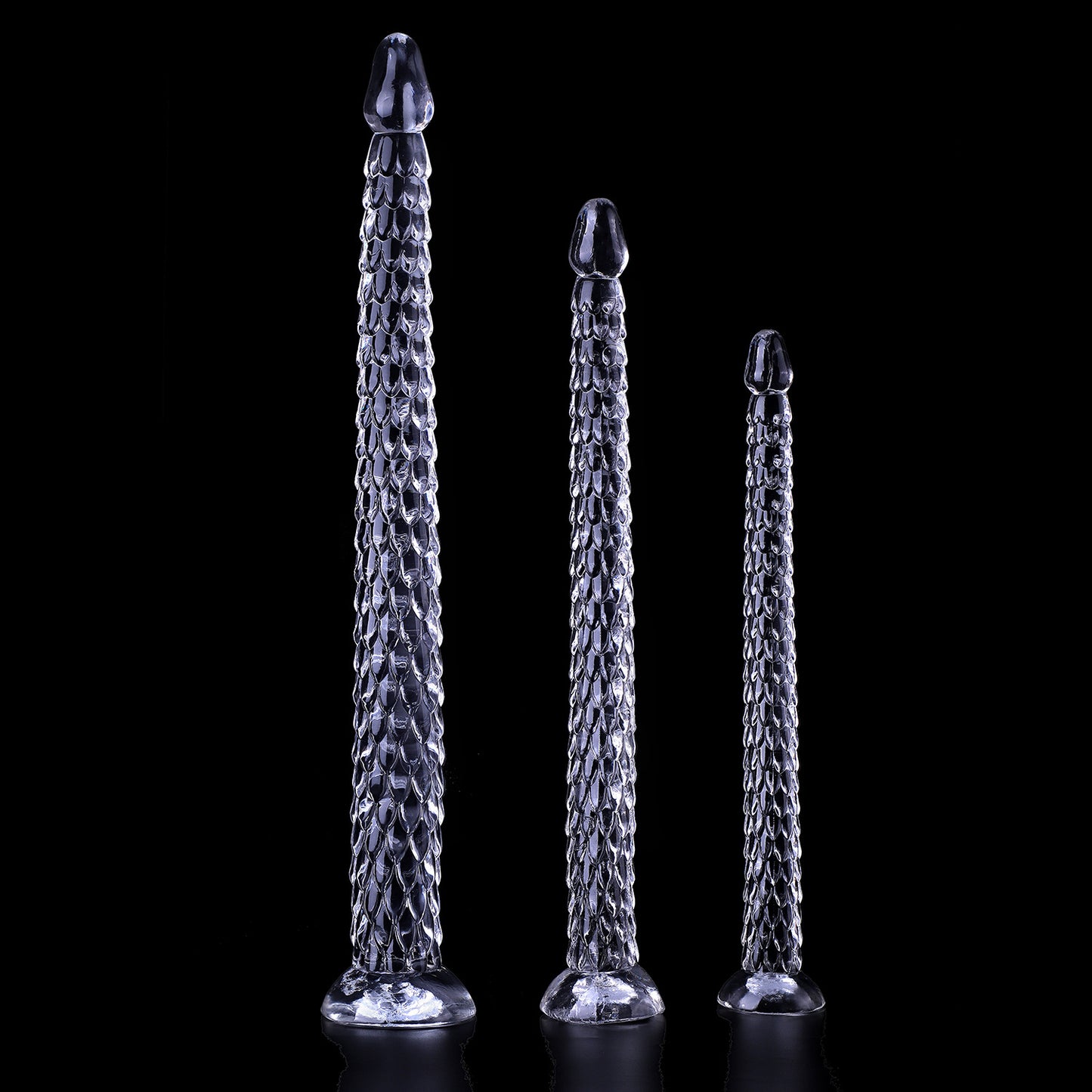 Gode Dragon “Draco Serpentis” Translucide – 3 Tailles (S 40,5 cm • M 48,5 cm • L 57,5 cm) pour Sensations Extrêmes