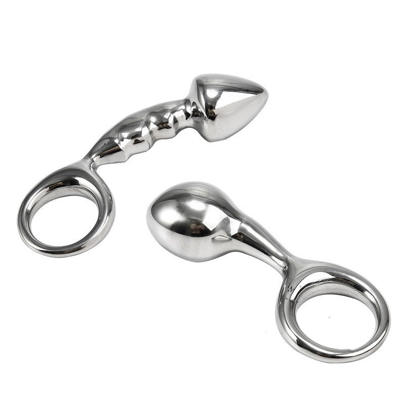 PLUG ANAL EN INOX CHIRURGICAL AVEC POIGNÉE POUR HOMME OU FEMME