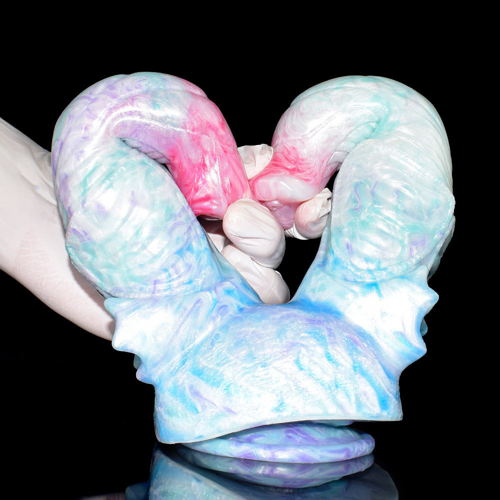DOUBLE DILDO GODE ULTRA SOUPLE FANTASY ICE COSPLAY ❄️ DOUBLE PÉNÉTRATION & STIMULATION CLITORIDIENNE