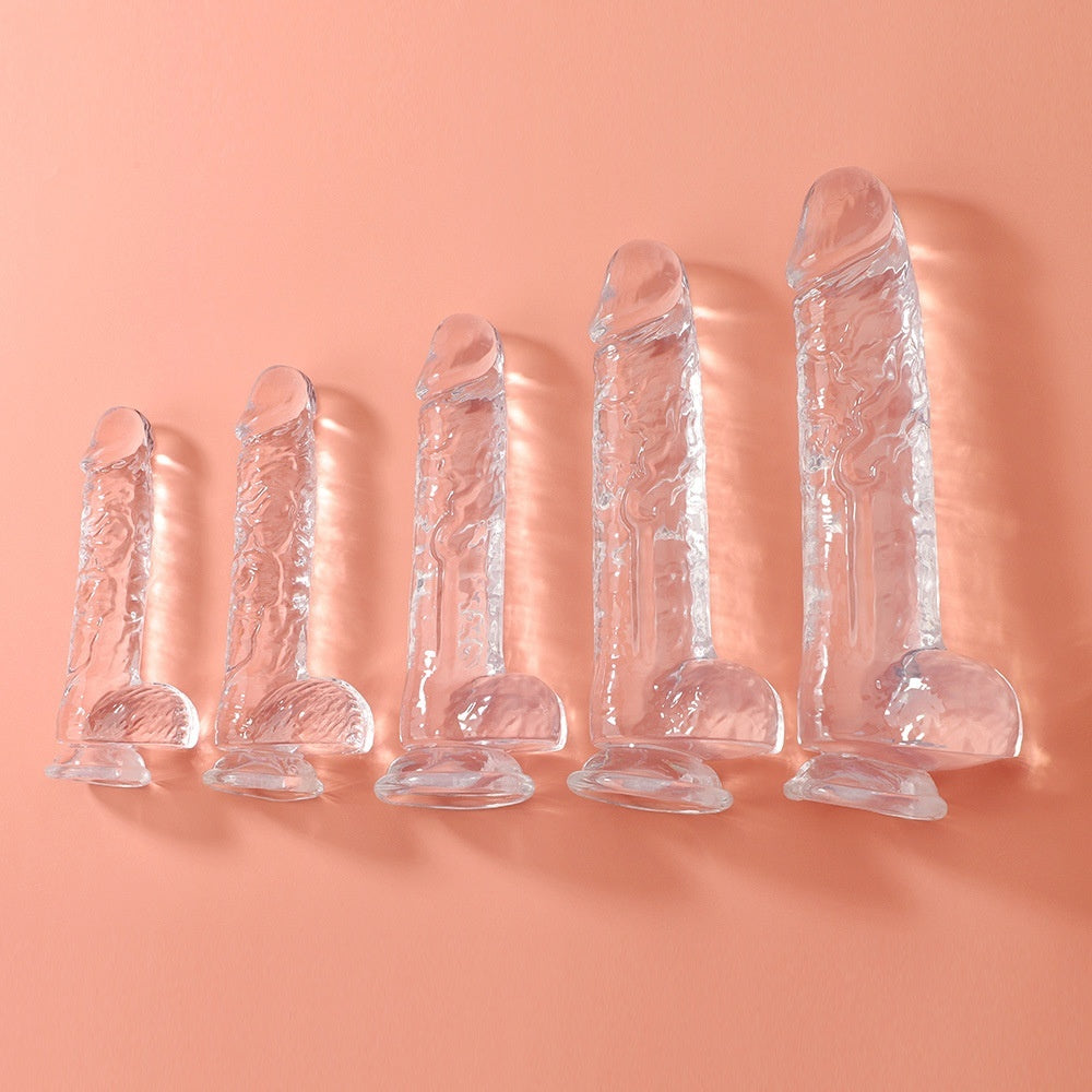 GODE TRANSPARENT 7 MODÈLES EN SILICONE RÉALISTE