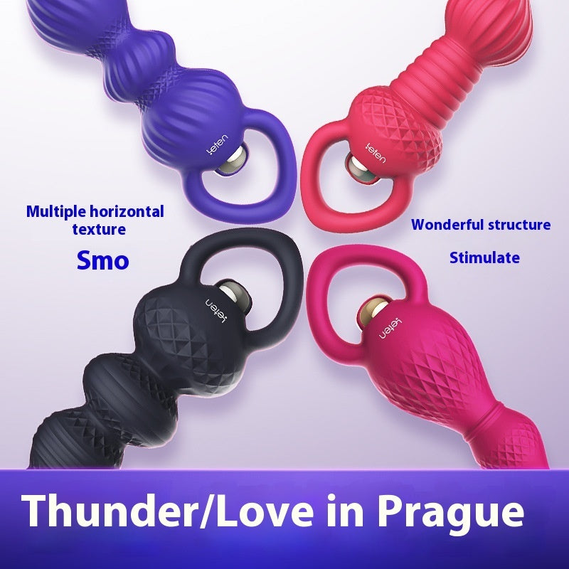 Vibromasseur Gode “Pull Beads” – Stimulateur Unisexe à Billes Vibrantes (Alimentation Pile AA x1)