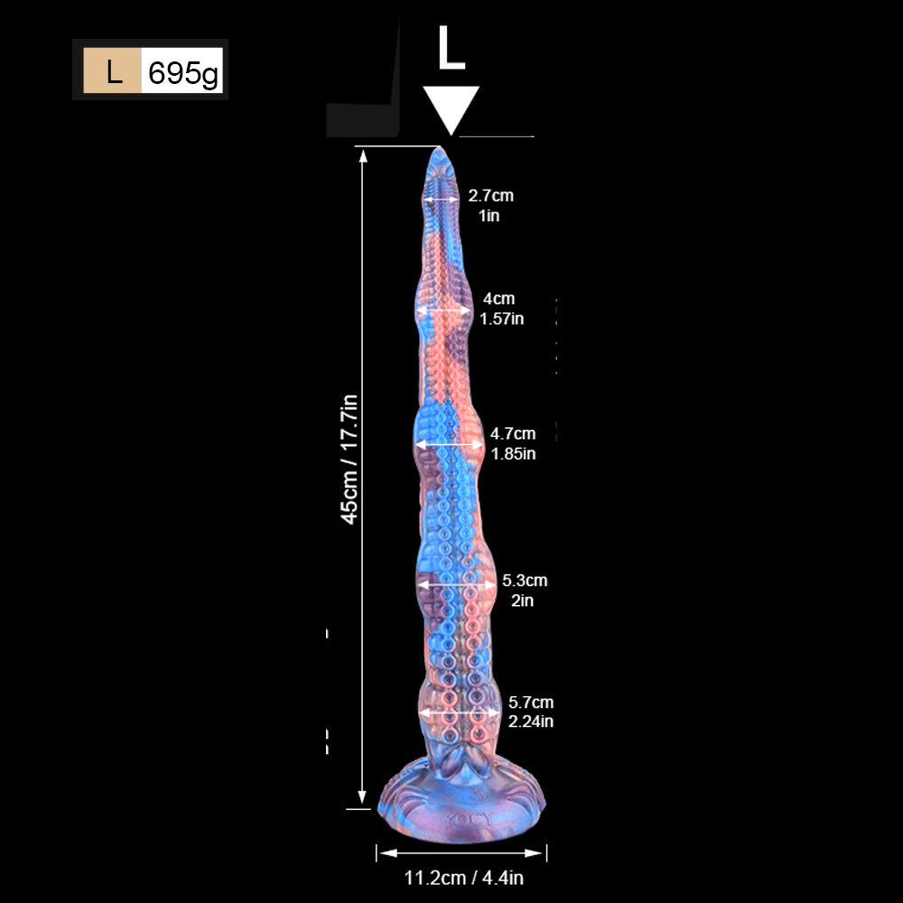 Dildo Gode Pieuvre Octopus Silicone Ultra-Souple choix de 28 à 55 cm (Tailles S à XL)