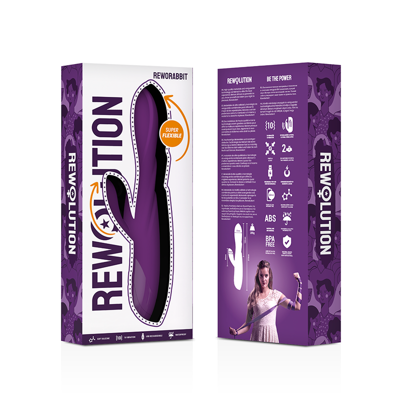 REWOLUTION - REWORABBIT VIBRATEUR FLEXIBLE AVEC LAPIN REWOLUTION
