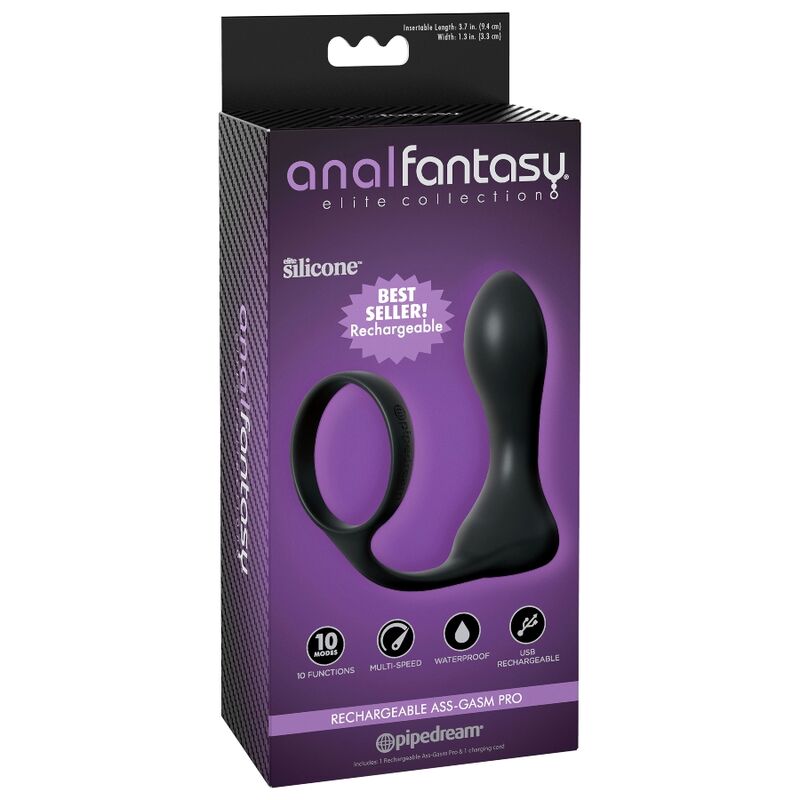 ANAL FANTASY ELITE COLLECTION - RECHARGEABLE ASS-GASM PRO ANAL FANTASY ELITE COLLECTION