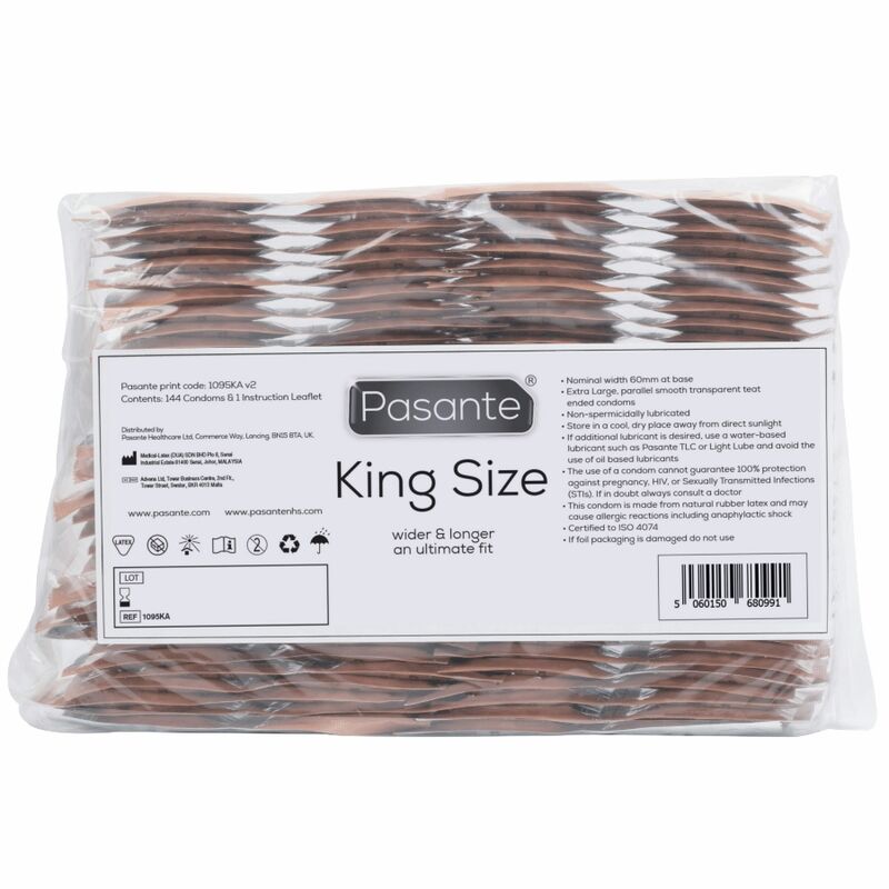 PASANTE - PRÉSERVATIFS KING SIZE SAC 144 UNITÉS PASANTE