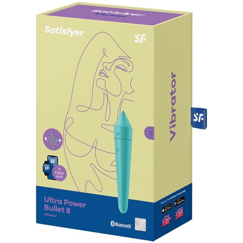 SATISFYER - ULTRA POWER BULLET 8 TURQUOISE SATISFYER CONNECT