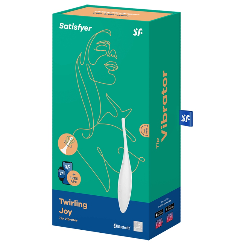 SATISFYER - VIBRATEUR POINTE DE CLIT TWIRLING JOY BLANC SATISFYER CONNECT