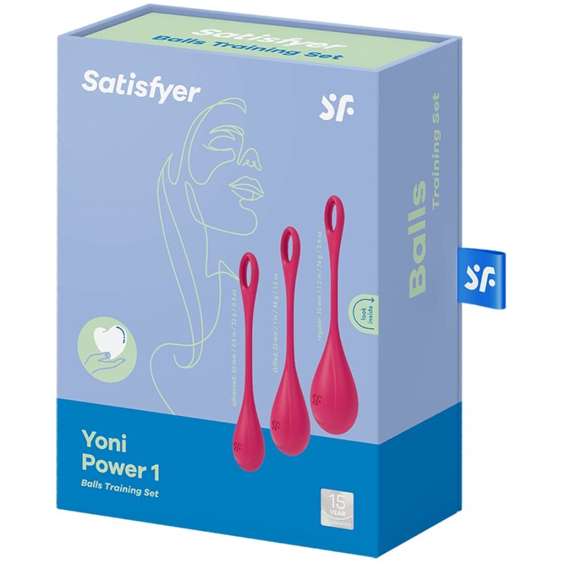SATISFYER - ENSEMBLE ENTRAÎNEMENT YONI POWER 1 ROUGE SATISFYER BALLS