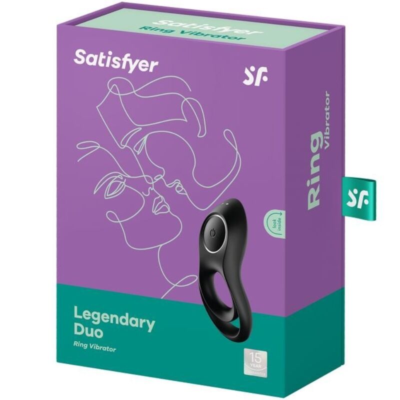 SATISFYER - VIBRATEUR ANNEAU DUO LÉGENDAIRE NOIR SATISFYER RING