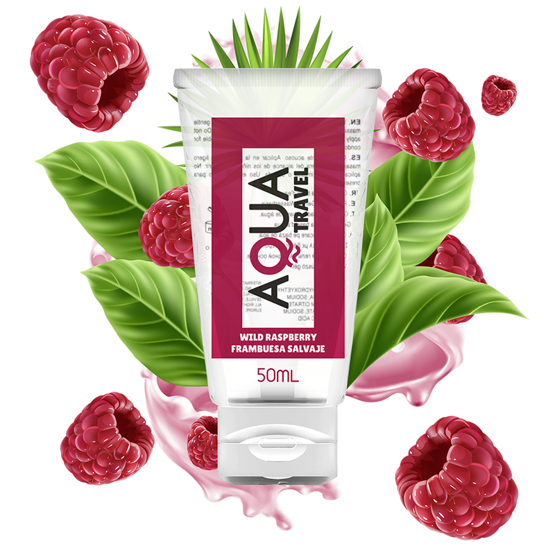 AQUA TRAVEL - LUBRIFIANT A BASE D''EAU SAVEUR FRAMBOISE SAUVAGE - 50 ML AQUA TRAVEL
