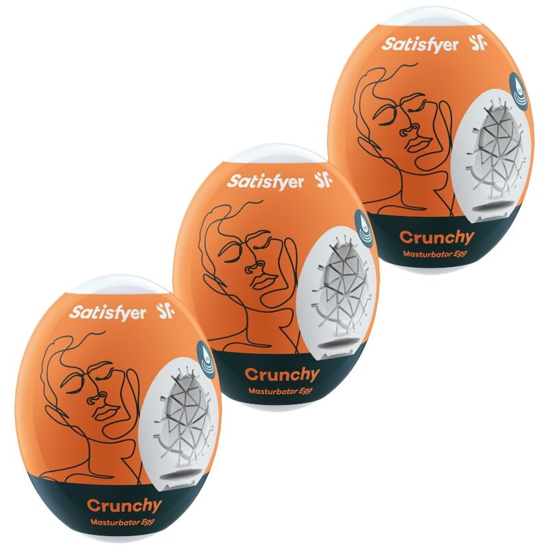 SATISFYER - 3 OEUFS MASTURBATEURS CRUNCHY SATISFYER EGGS