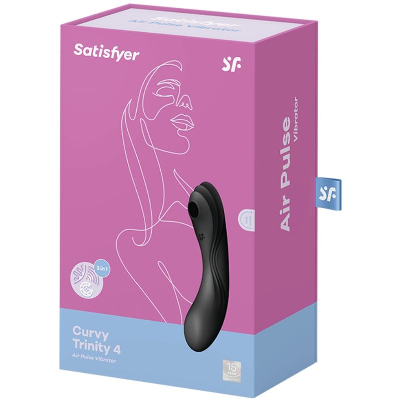 SATISFYER - STIMULATEUR ET VIBRATEUR CURVY TRINITY 4 NOIR SATISFYER AIR PULSE