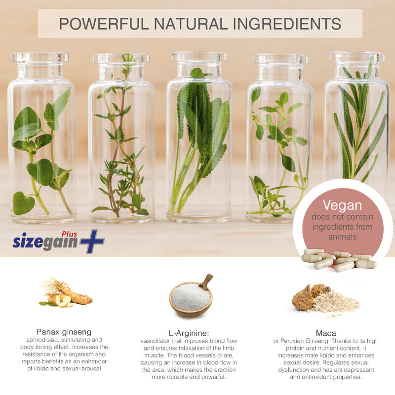 500 COSMETICS - PILULES SIZEGAIN PLUS POUR AGRANDIR LE PÉNIS 500COSMETICS