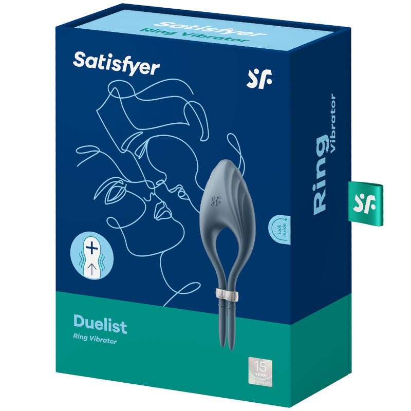 SATISFYER - VIBRATEUR ANNEAU DUELIST BLEU SATISFYER RING