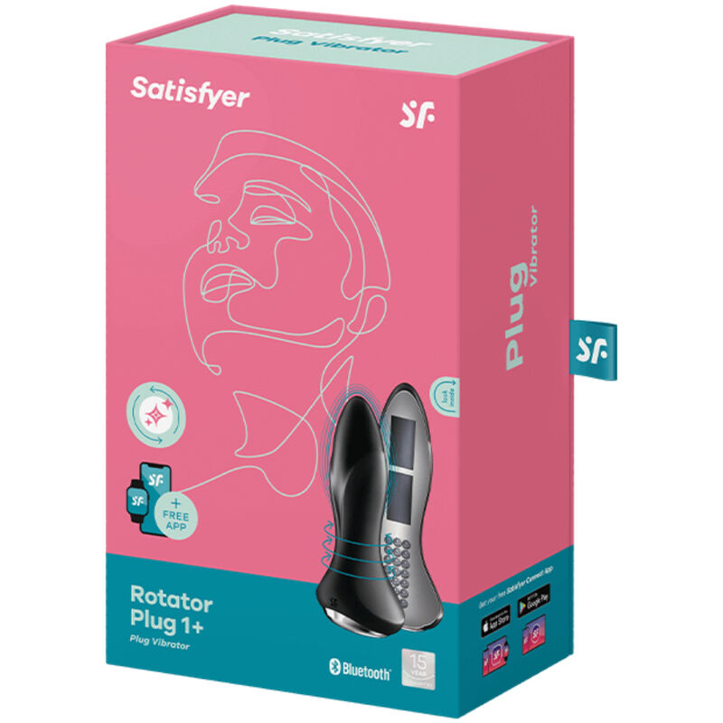 SATISFYER - ROTATOR PLUG 1+ APPLICATION VIBRANTE ROUGE SATISFYER CONNECT