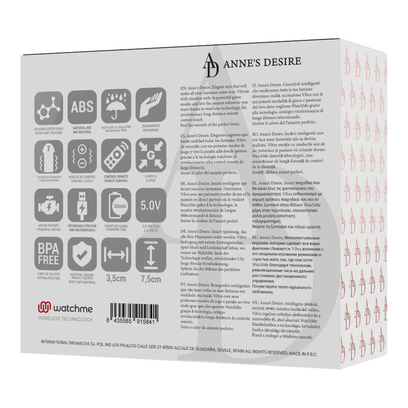 ANNE'S DESIRE - EGG TECHNOLOGIE DE TÉLÉCOMMANDE WATCHME NOIR/OR ANNE´S DESIRE