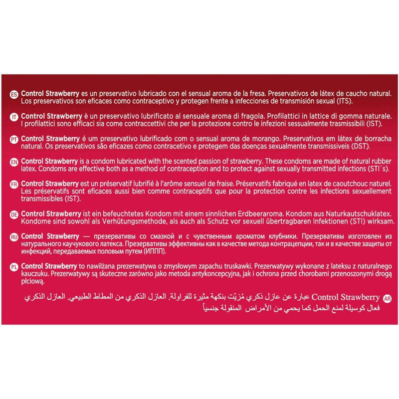 CONTROL - PRÉSERVATIFS ADAPTA FRAISE 144 UNITÉS CONTROL CONDOMS