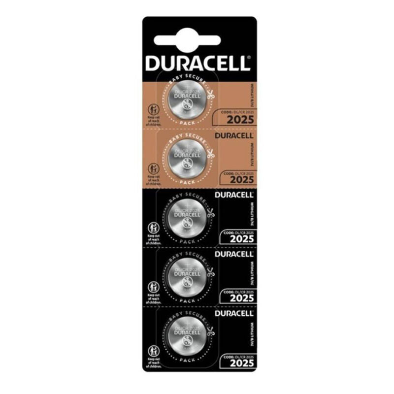 DURACELL - PILE BOUTON LITIO CR2025 3V 5 UNIT? DURACELL