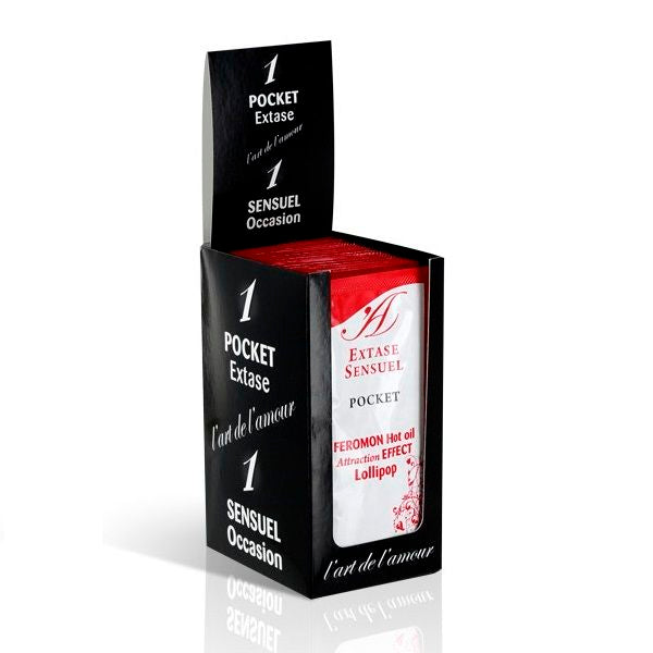 EXTASE SENSUAL - HUILE DE MASSAGE AUX PHÉROMONES EFFET CHALEUR SUCETTE 10 ML EXTASE SENSUAL