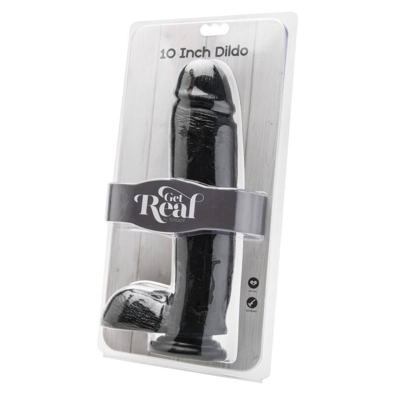 GET REAL - GODE 25,5 CM AVEC BOULES NOIRES GET REAL