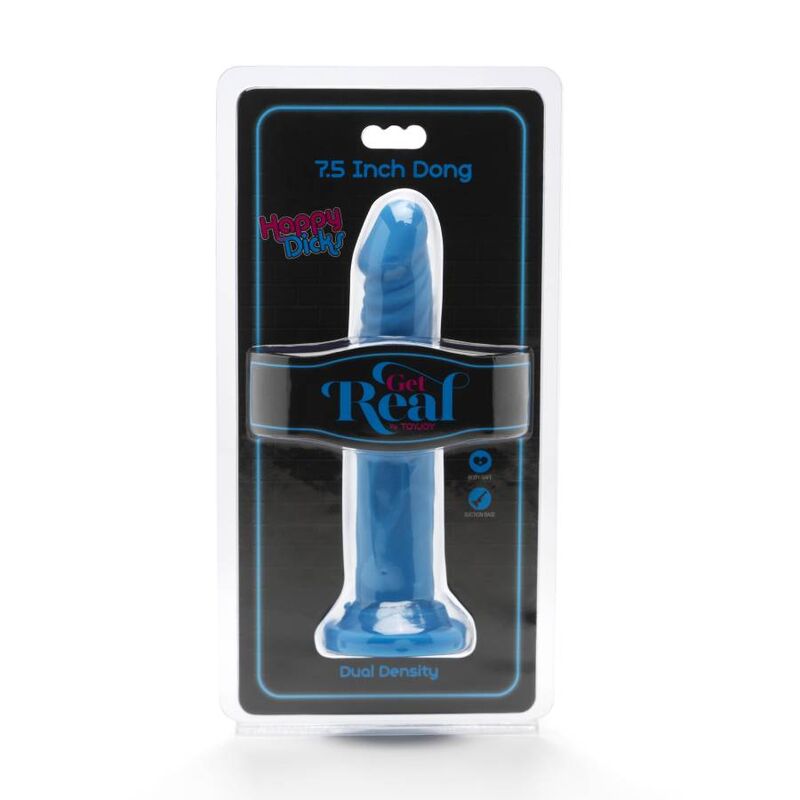 GET REAL - HAPPY DICKS DONG 19 CM BLEU GET REAL