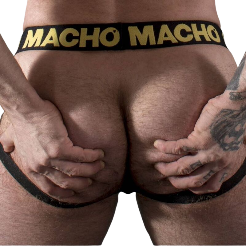 MACHO - MX25AC JOCK CUIR JAUNE S MACHO UNDERWEAR