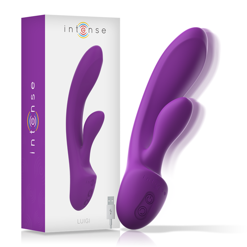 INTENSE - LUIGI RABBIT VIBRATEUR LIQUIDE SILICONE VIOLET INTENSE FUN
