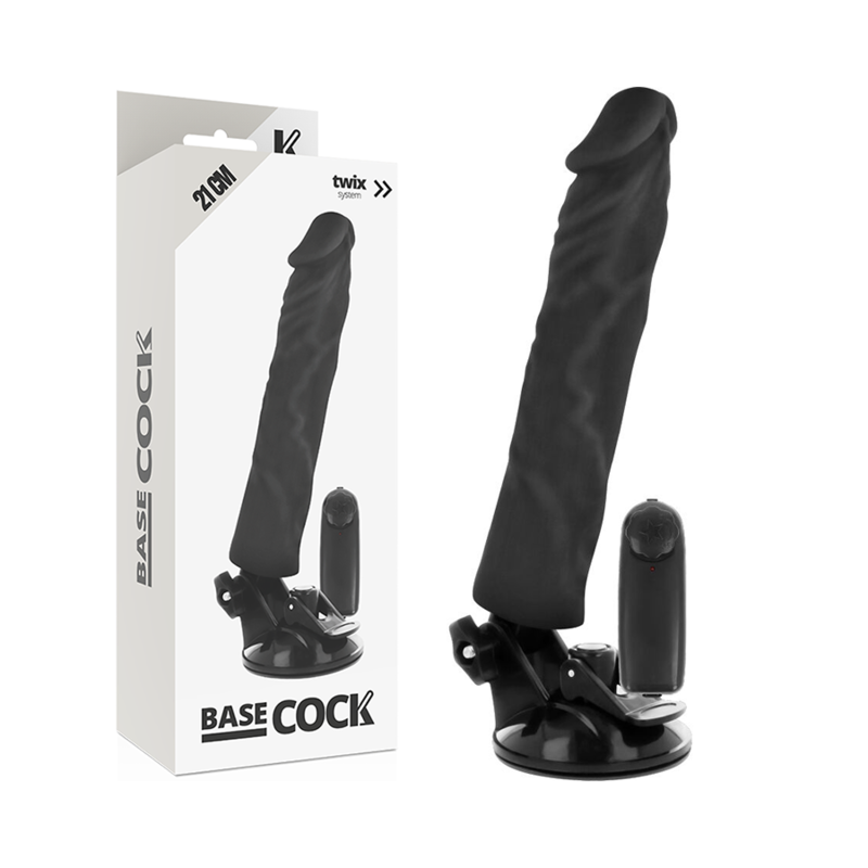 BASECOCK - VIBRATEUR RÉALISTE TÉLÉCOMMANDE NATUREL 21 CM -O- 4 CM BASECOCK