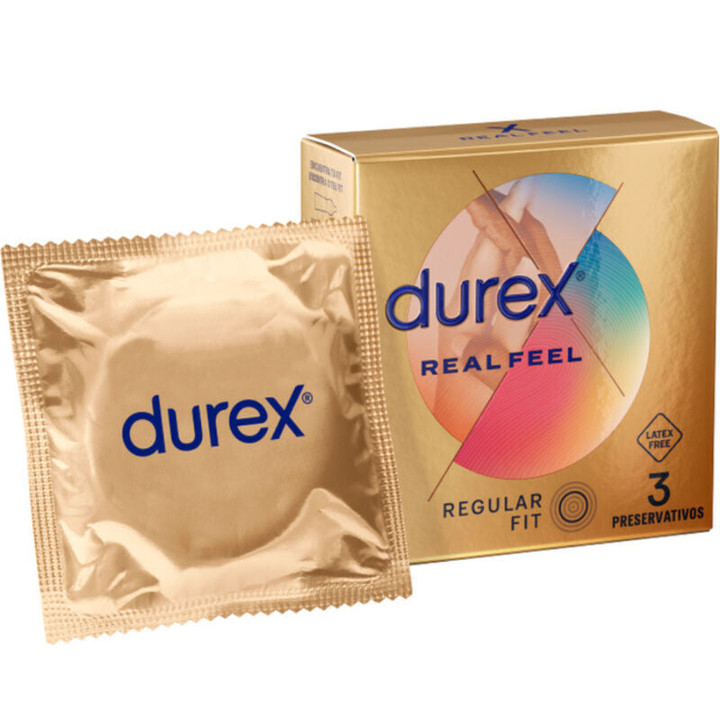 DUREX - PRÉSERVATIFS REAL FEEL 3 UNITÉS DUREX CONDOMS