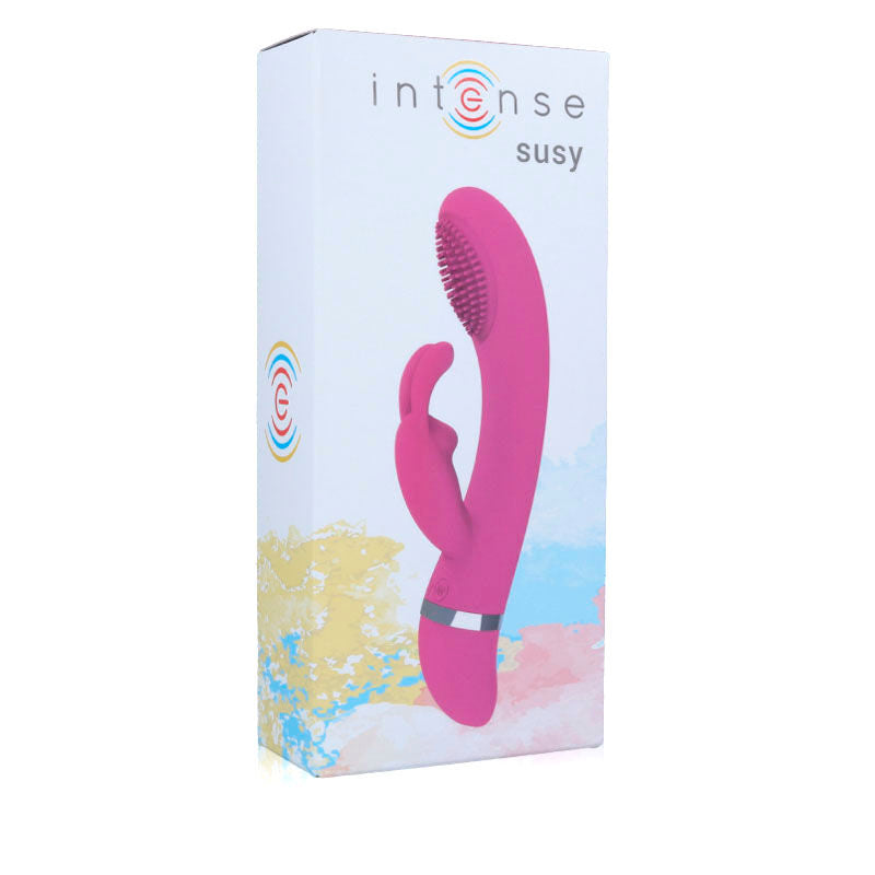 INTENSE - VIBRATEUR OSCILLANT SUSY SILICONE LAPIN ROSE INTENSE FUN