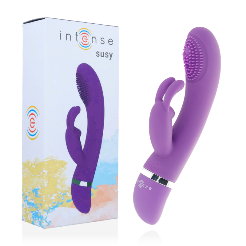 INTENSE - VIBRATEUR OSCILLANT SUSY SILICON RABBIT LILAS INTENSE FUN