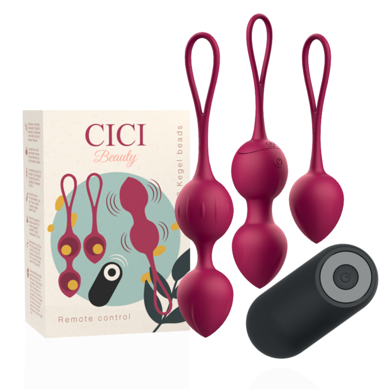 CICI BEAUTY - PREMIUM SILICONE 3 PERLES DE KEGEL VIBRANTES TÉLÉCOMMANDE CICI BEAUTY
